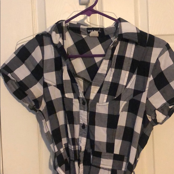 Wet Seal Black and White Checkered Dress - Picture 2 of 3